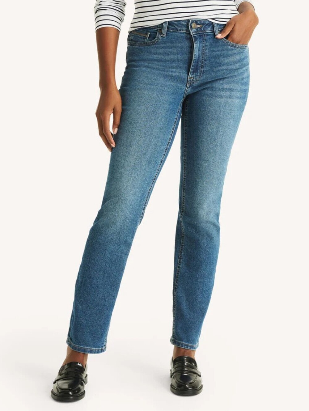 NWT "Nautica Jeans" Bay Mid-Rise Straight Full Length Jeans Woman's 10, 14 or 16